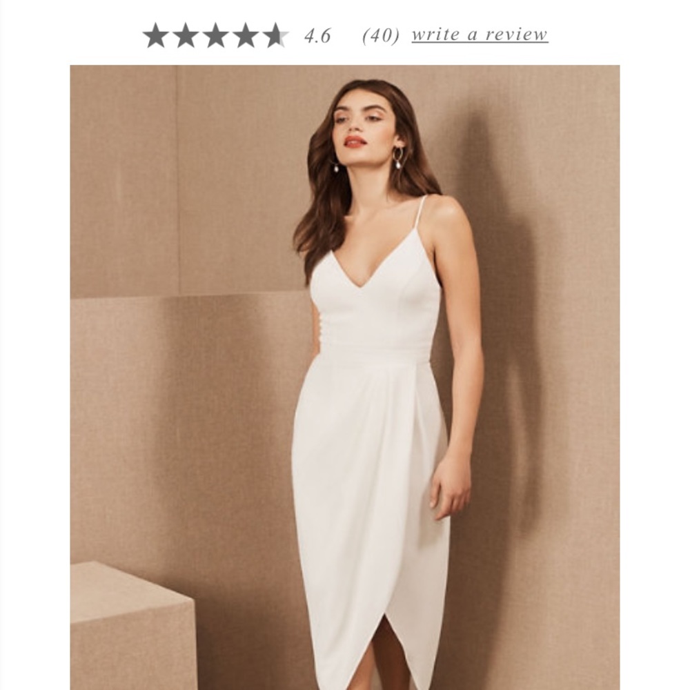 BHLDN Caron V-Neck Crepe Dress